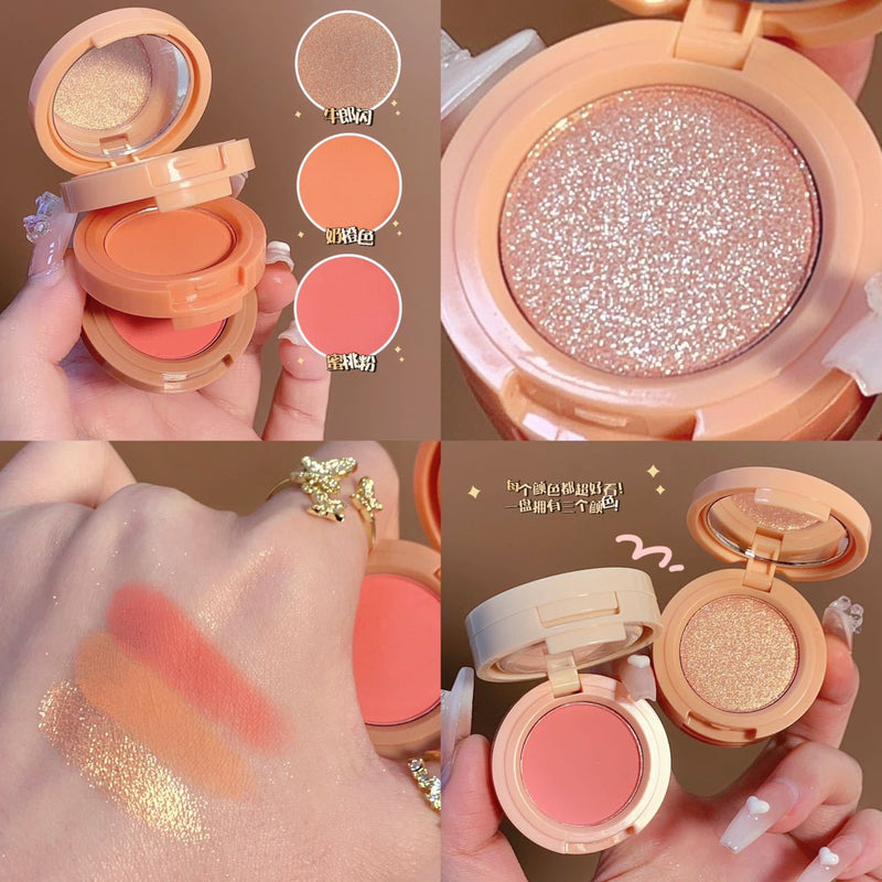 Paleta de Maquiagem Blush 3 em 1