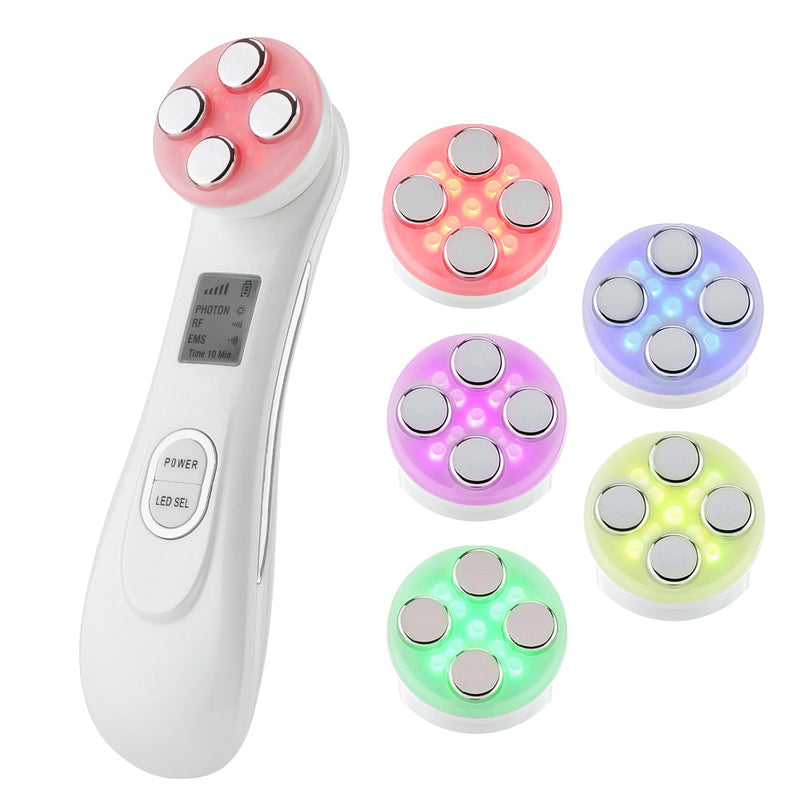 Fototerapia Led - Aparelho 5 Em 1 Tratamento Facial Anti-Rugas